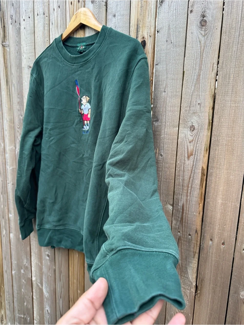 J. Crew  Crewneck Sweatshirt with Embroidered Oarsman